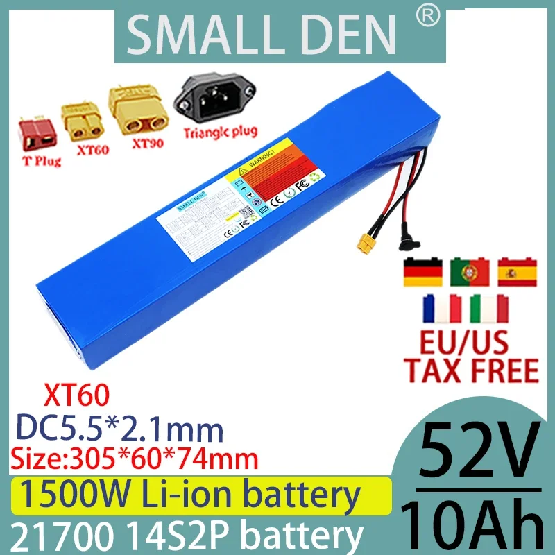 52V 14S2P 10ah 21700 lithium-ion battery pack dual port fast charging, dual drive electric scooter, electric off-road vehicle