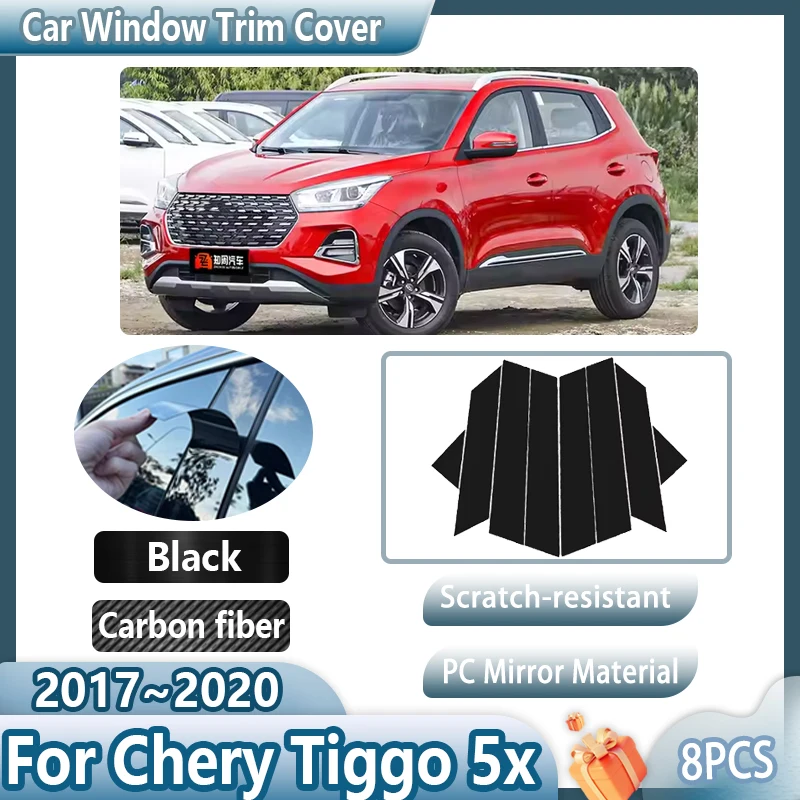 

Fit For Chery Tiggo 3 4 5x 2017~2019 2020 Car Polished Pillar Post Door Window Trim Cover Moulding Column Sticker Accessories