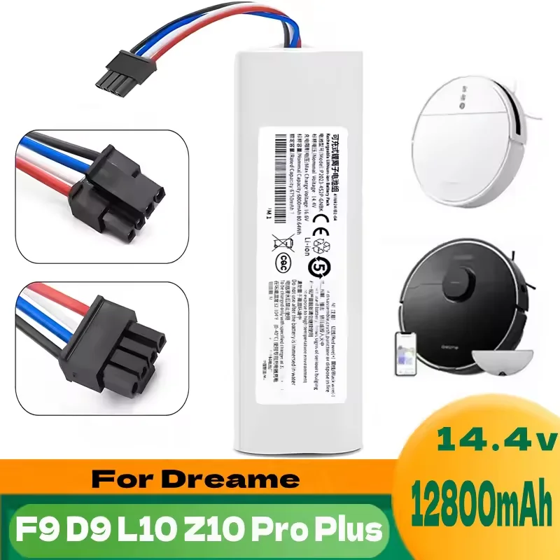 For Dreame F9 D9 L10 Pro Plus S10 S20 Robot Vacuum Cleaner Rechargeable Lithium ion Battery Pack 14.4V Lithium ion Battery Pack