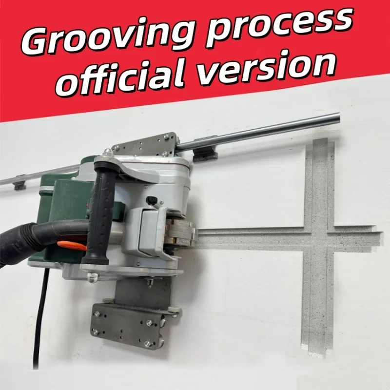 Wall‑Groove‑Cutting‑Processing Implement with Guide‑Rail‑Unit for Construction‑Hydropower‑Routing‑Work