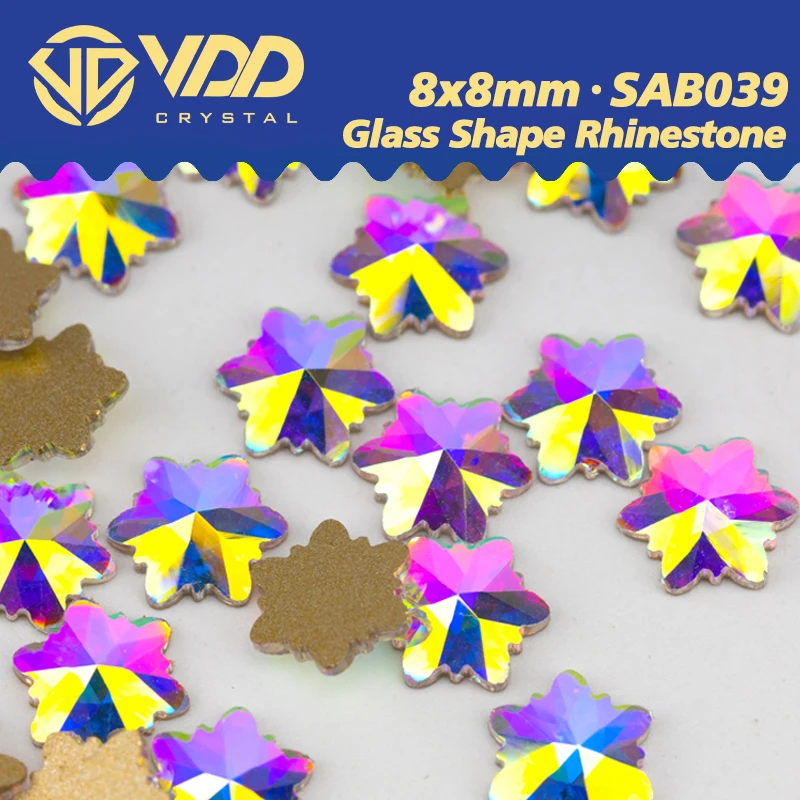 VDD 8x8mm 100/500/1440Pcs Glass Shape Crystal Rhinestones Crystal AB Flatback Diamond DIY Nail Art Crafts Accessories SAB39