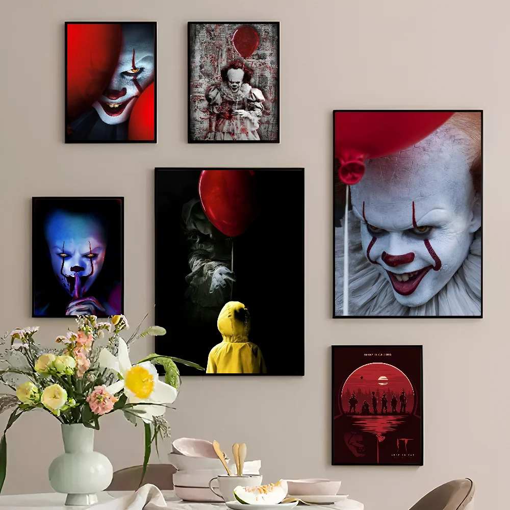 ملصقات Pennywise خمر ، مهرج ، تطفو عليه ، يطبع الرعب ، غرفة ، بار ، مقهى ، ديكور المنزل ، حار ، نوعية جيدة