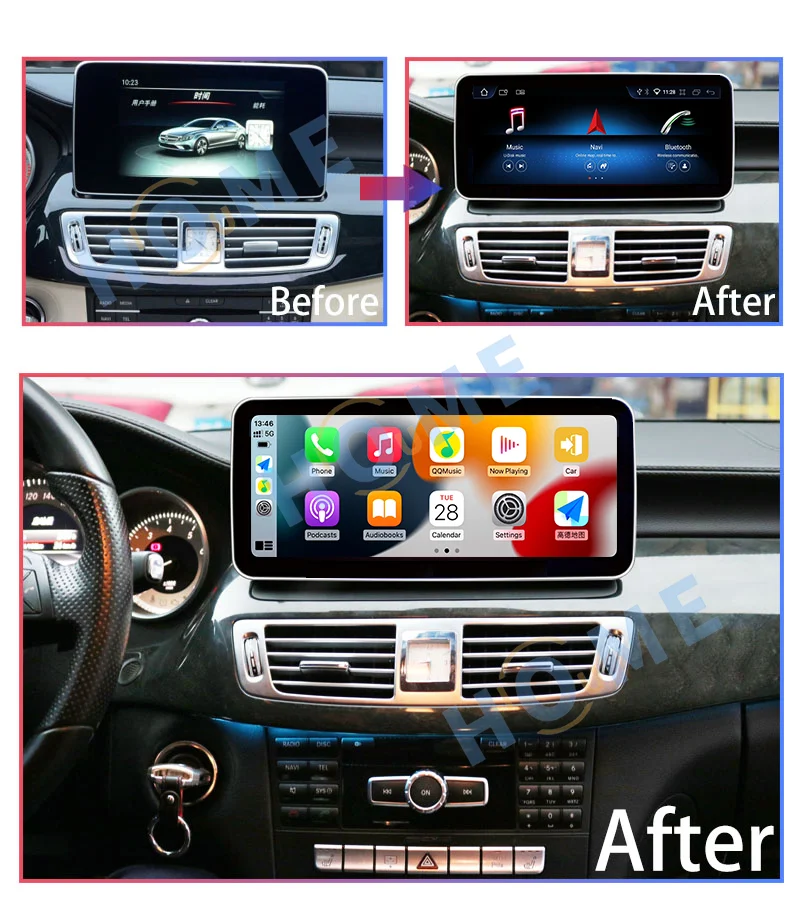 Zjz 8 núcleos android13 navegação gps para mercedes benz cls classe w218 2011-2017 ntg4.0/4.5 rádio automático estéreo carplay player de vídeo