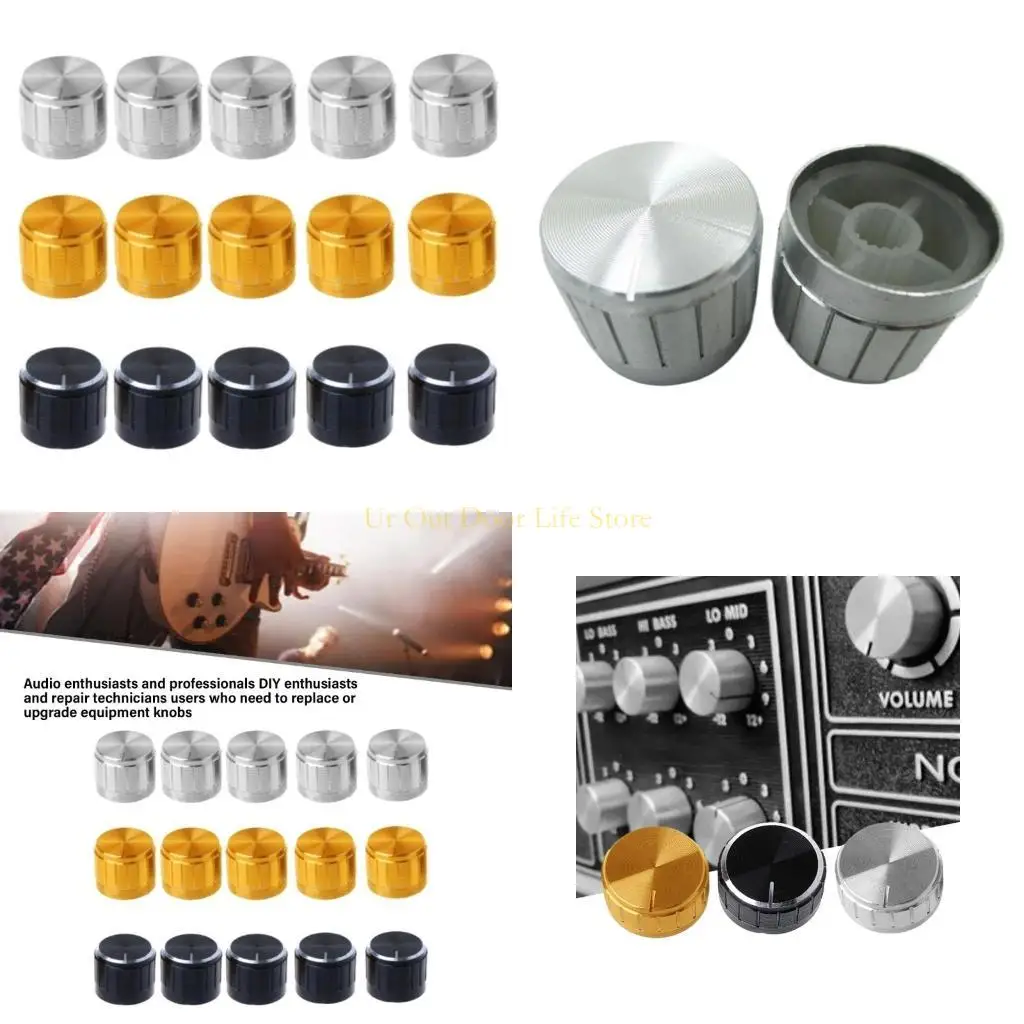 

77 мкФ, 10 шт., ручка регулировки громкости гитары, 6 мм, отверстие на валу, ручки потенциометра, сменные ручки педали эффектов