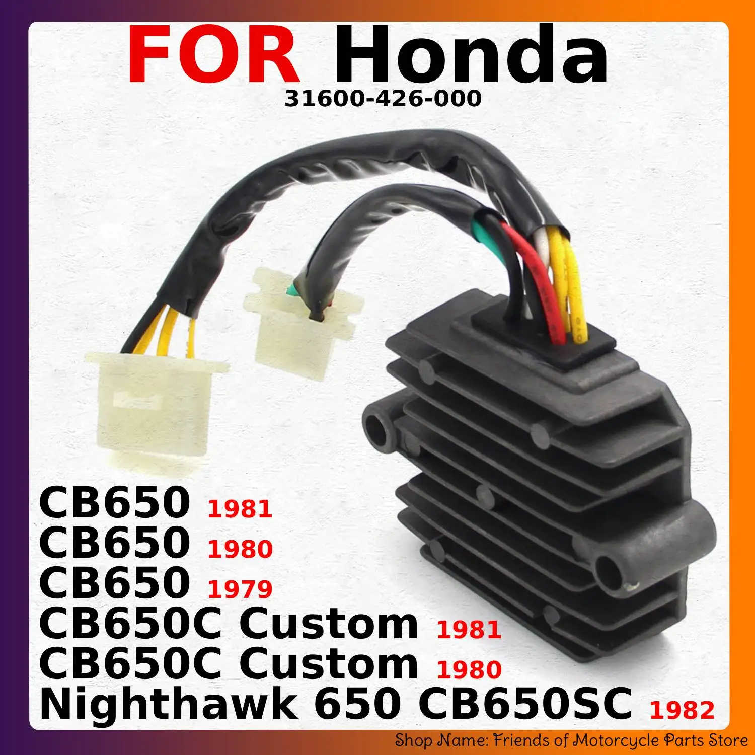 Voltage Regulator Rectifier For Honda CB650 1981 1980 1979 Custom CB650C 1981 1980 Nighthawk CB650SC 650 1982 OEM:31600-426-000