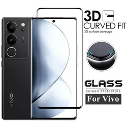 Vivo V29 프로용 풀 커버 유리 화면 보호대, Vivo V29 프로용 강화 유리 보호 폰 필름