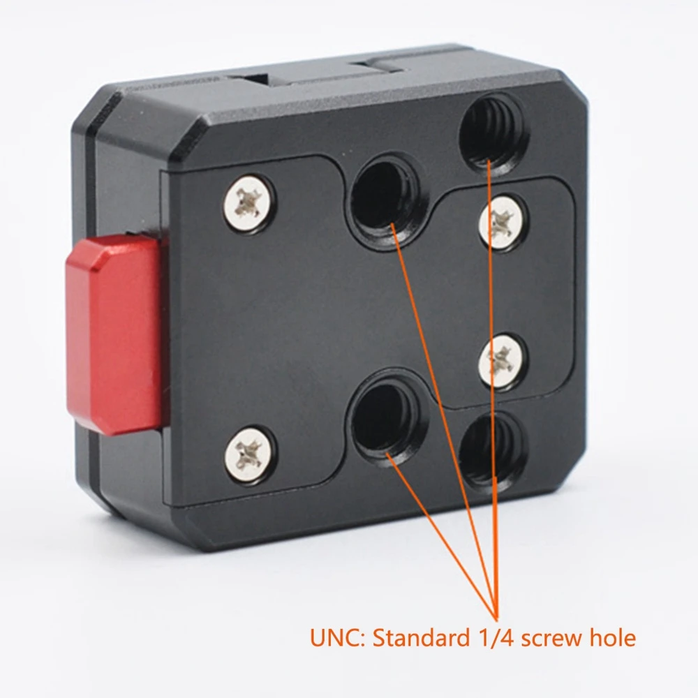 1/4 Universal V Mount batteria piastra a sgancio rapido accessori adattatore Base singola portatile per tutti i Ptz e fotocamera nera