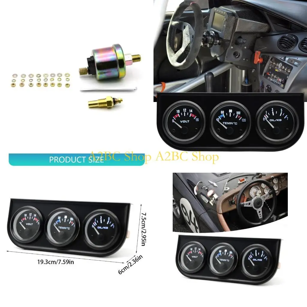 A2BC Multiple Parameter Car Gauge for Real Time Vehicle Tracking Including Temperature Oil Pressure Shock Resistance