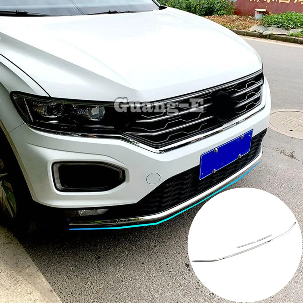 

Car Cover Protection Stainless Steel Trim Front Bottom Grid Grill Grille Edge For Volkswagen VW T-ROC TROC 2017 2018 2019 2021