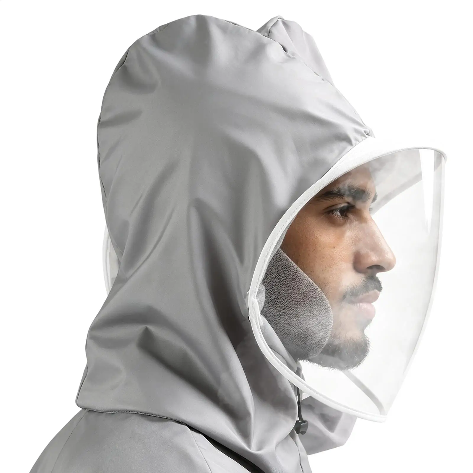 Kitchen Face Shield Clear Anti Fog Dustproof Headgear Full Face Protective Hat Cooking Face Guard Oil Fume Proof Face Mask