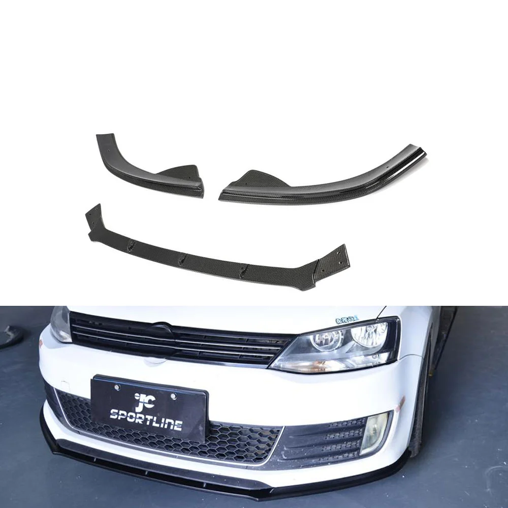 Real Carbon Fiber Front Bumper Splitters for Volkswagen JETTA GLI Autobahn Sedan 4-Door 2013-2015 Splitter Body Kit Guards