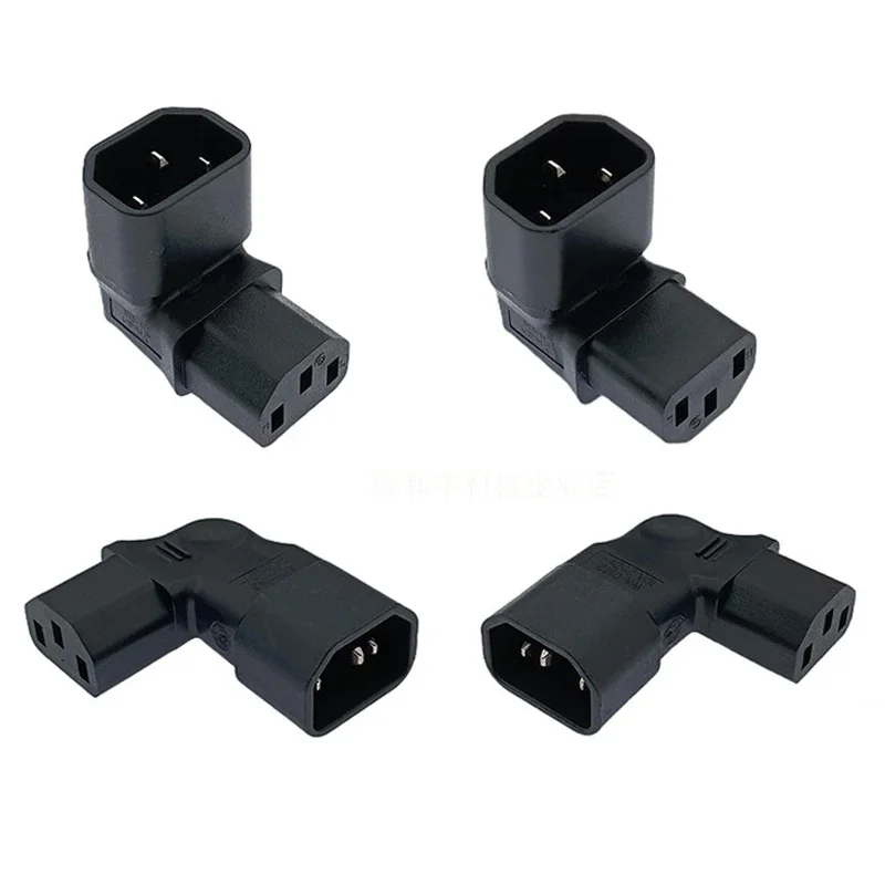 IEC 320 C14 to C13 Left Right Angle AC Adapter IEC 3Pole IEC 320 3pin Male to Female extend 90 Degree Down Up Angle AC converter