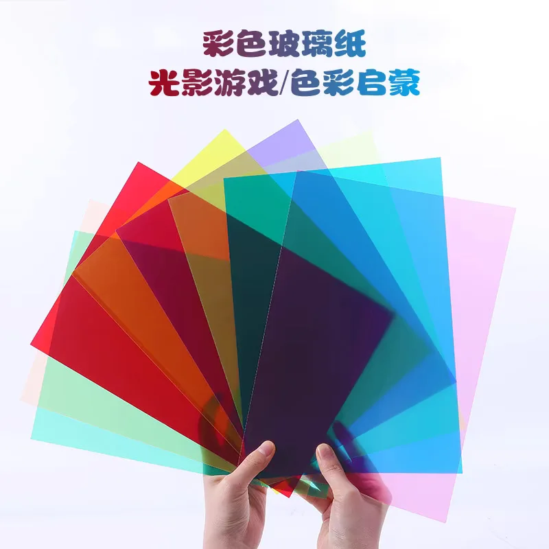 1Pcs A4 Gel Light Filter Color Correction Colored Overlay Film DIY PVC Hard Sheet Lighting Gel Filter For Film Video Photo Stage