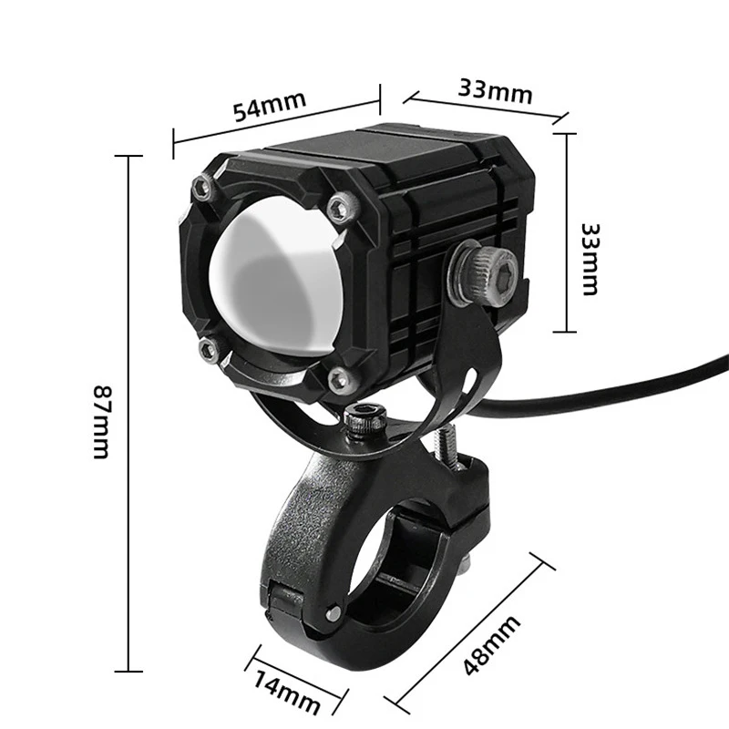 2Pcs Super Bright Motorcycle LED Explorers Headlights Projector Fisheye Lens LED Moto Fog Auxiliary Motorcycle Headlight
