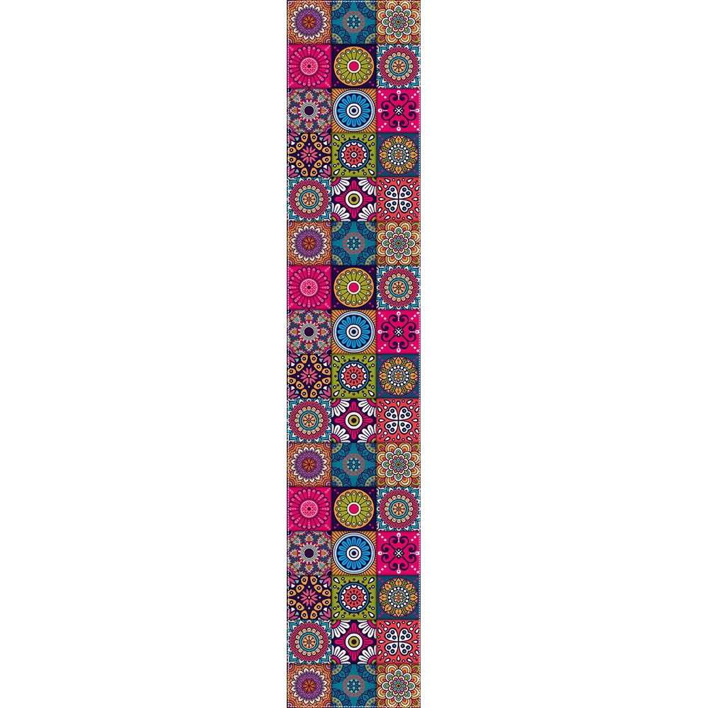 1pc Vintage Boho Mandala Print Linen Table Runner Table Decoration Home Dinner Holiday Party Decoration Table Runner Accessories