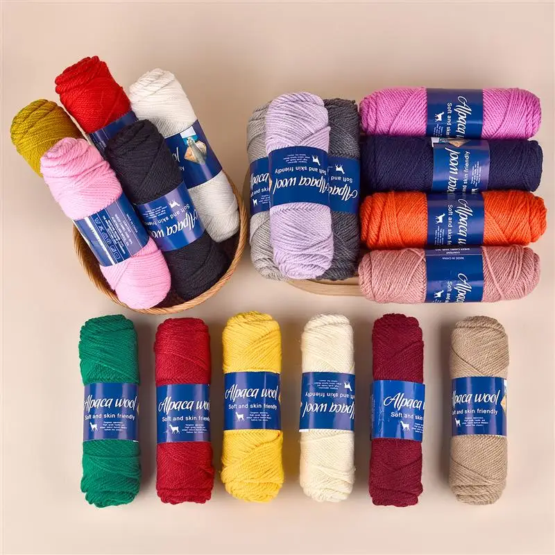 500g Alpaca Wool Yarn Soft Warm DIY Knitting Worsted Sweater Make Warm And Fashionable Windbreakers Jackets Scarves Hats Yarn