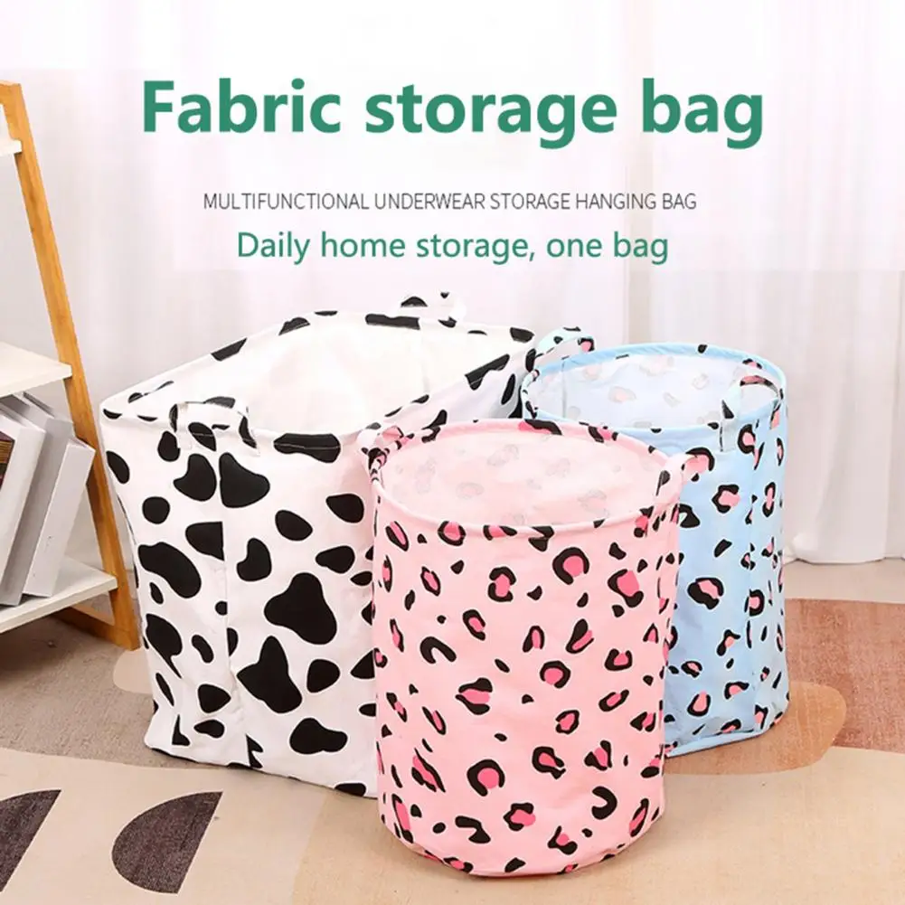 Toy Storage Basket Durable Cotton Linen Laundry Basket Folding Type Clothes Toys Laundry Bucket Household Supplies