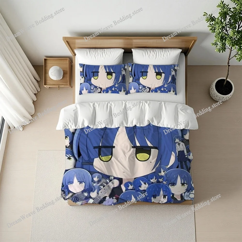 Bocchi the R-Rock Duvet Cover Set Home Style Bedding Soft Laundry Cotton Bed Student Dormitory Gift