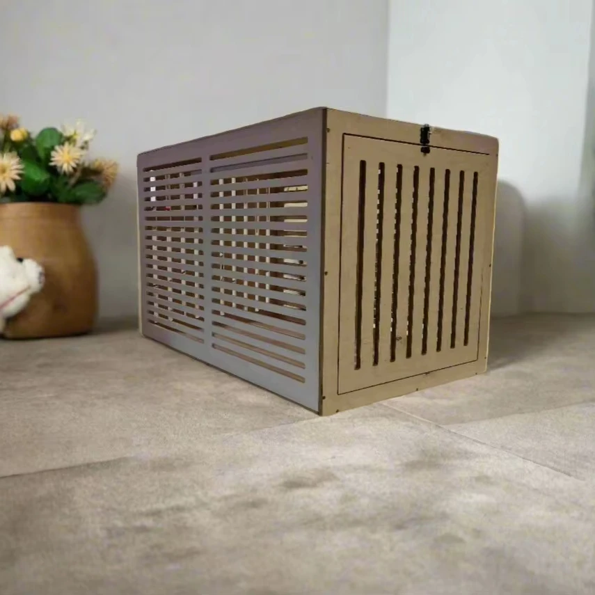 

Handmade Luxurious Dog Crate with Side Garage Door Stylish Home for Your Pup in Multiple Sizes Colors Elegant Dog House Cage