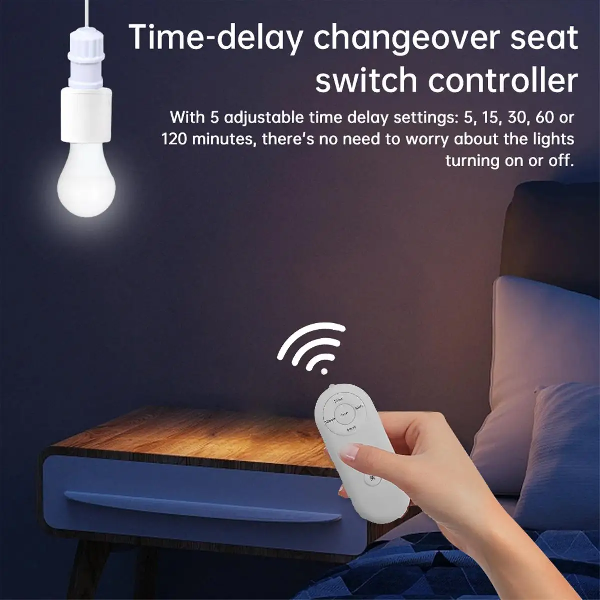 E27 Lamp Holder 85-265v Living Room Light With Switch Smart Lamps Holders For Room Wireless Timer Bulb Radar Sensor Bedroom Led