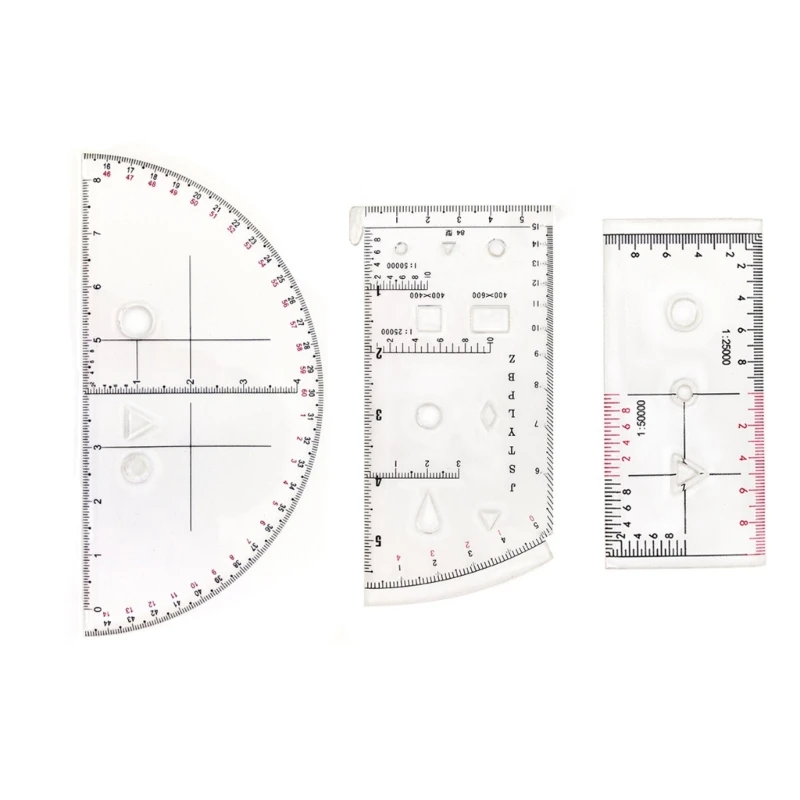 Coordinate Scale Protractors Geometry Drawing Template Measuring Tool Navigation Topographical Map Scale Command Ruler