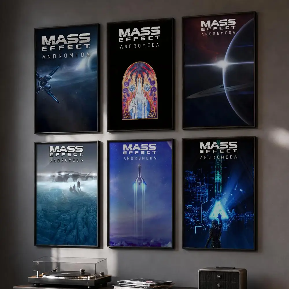 Spiel M-Mass Effect Andromeda Poster HD Wandaufkleber für Zuhause, Flur, Wohnzimmer, Schlafzimmer, Bar, Büro, Dekor, Kunstdrucke