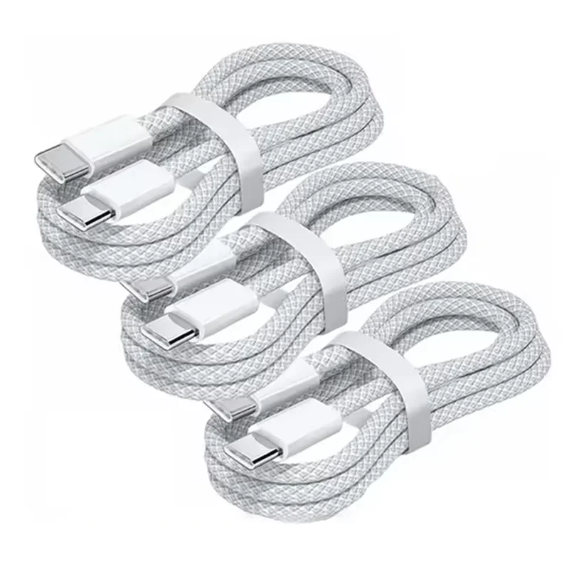 NNBILI 3PCS Typ C zu USB C PD60W Schnellladekabel Unterstützt Schnellladung für iPhone 16 15 Samsung Xiaomi Huawei Kabel