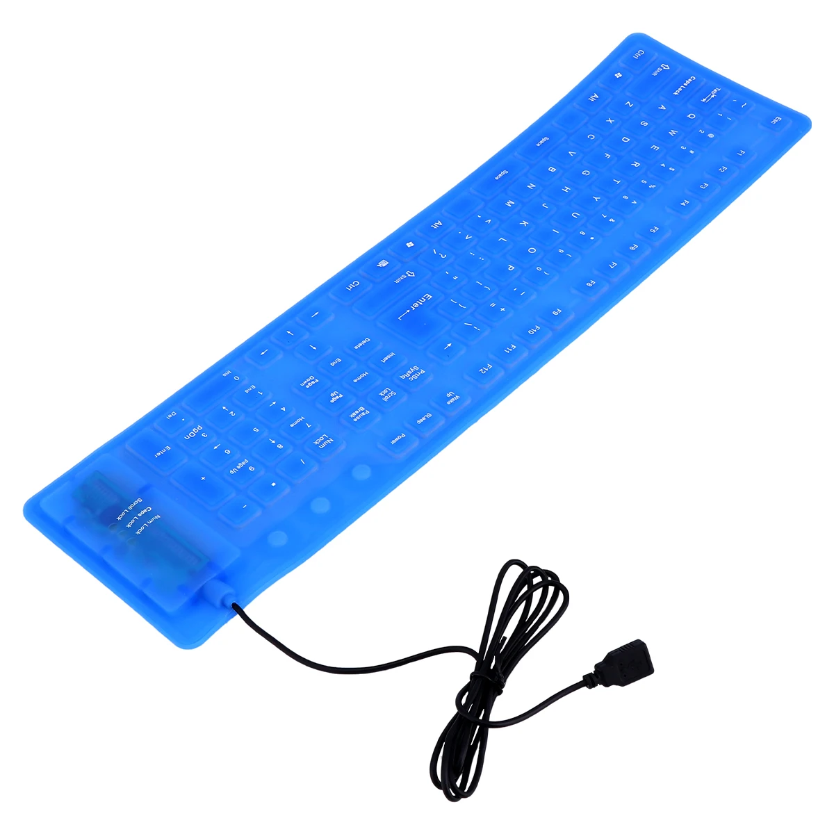 

Ultra-Thin Waterproof Silicone Folding Roll Up Portable Usb Keyboard 15M Keystroke Durability Acid Resistant Dustproof Oil