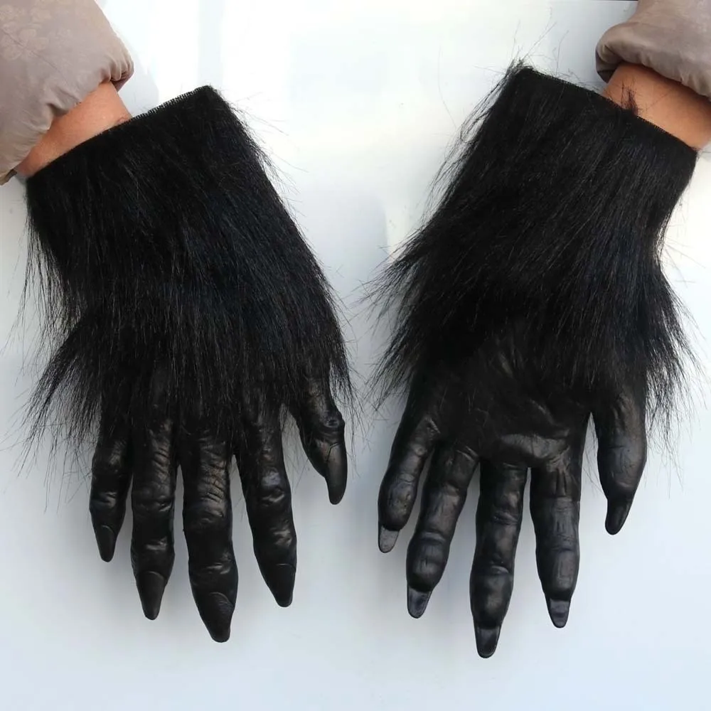 Costume Accessories Creepy Halloween Gloves Latex Flexible Beast Claws Long-nailed Durable Werewolf Hands Photography