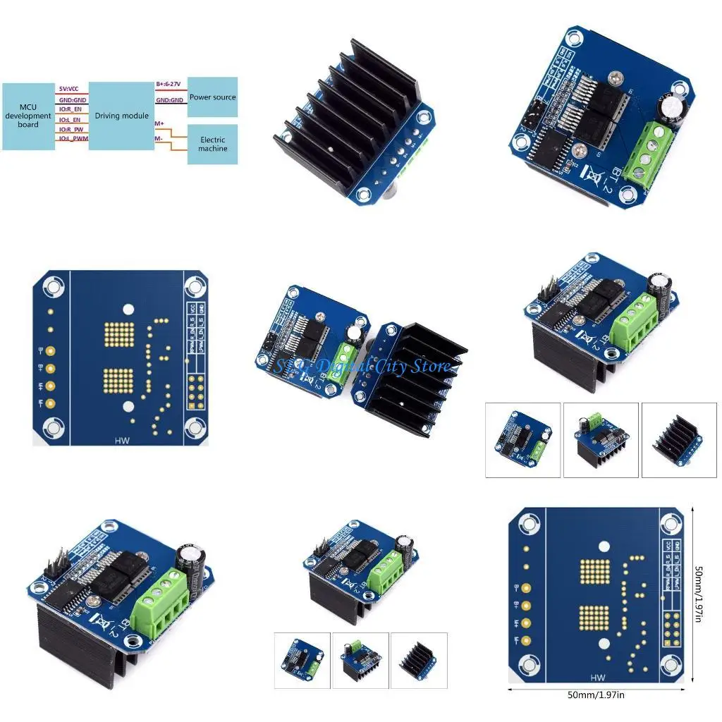 

U75B BTS7960 43A Current Limit Control Motor Driver Module for Computer Car Motor