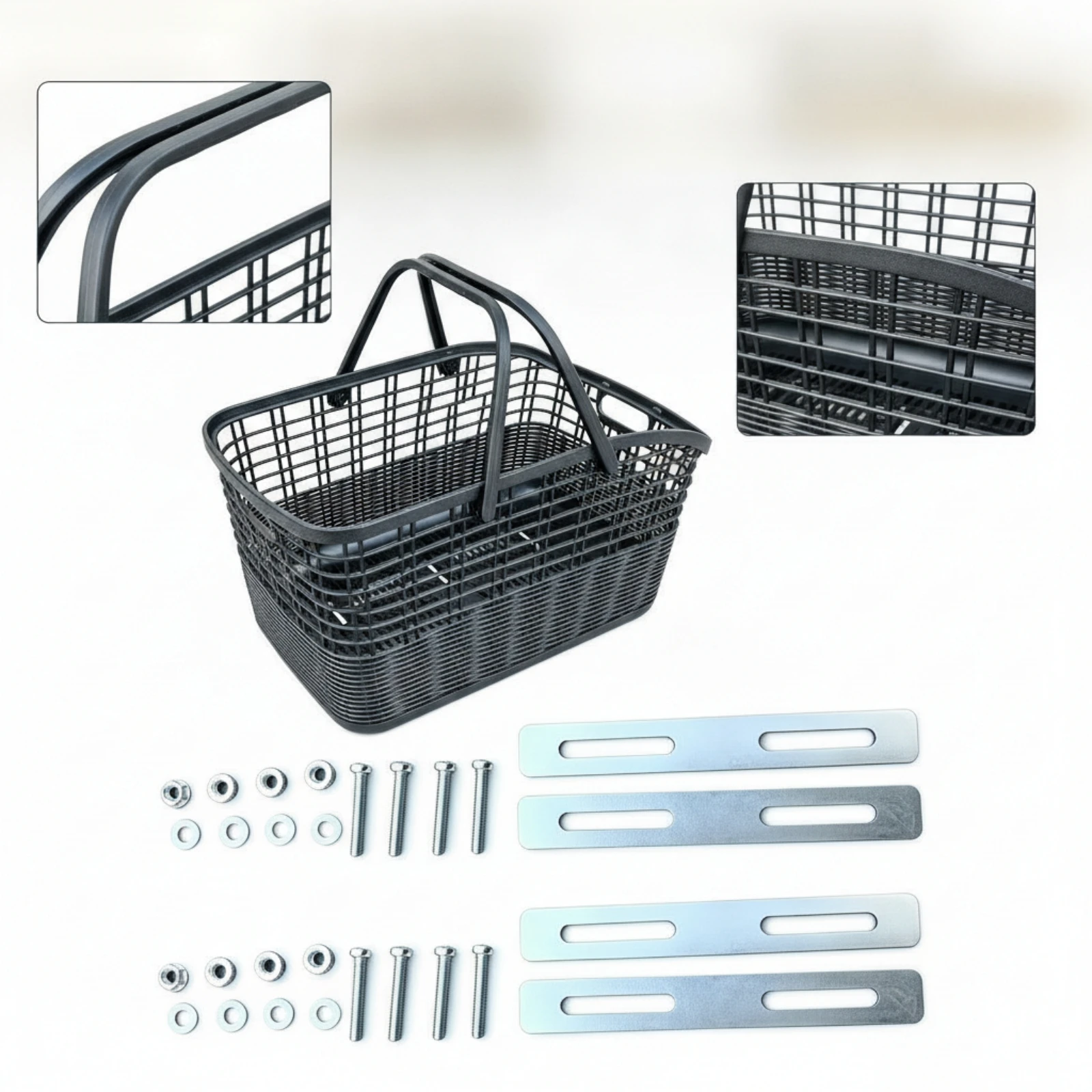 Mountain Biking Shop - Basket with Handle Plastic Rear Bike