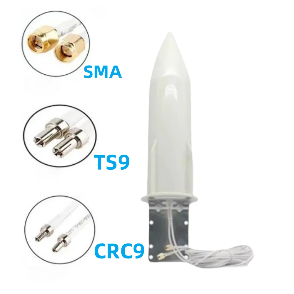 18dBi Omni Outdoor LTe 4G 5G Antenna 600-6000MHZ RG174 5M cable SMA male /CRC9/TS9 Connector For 5G Router 5G wireless module