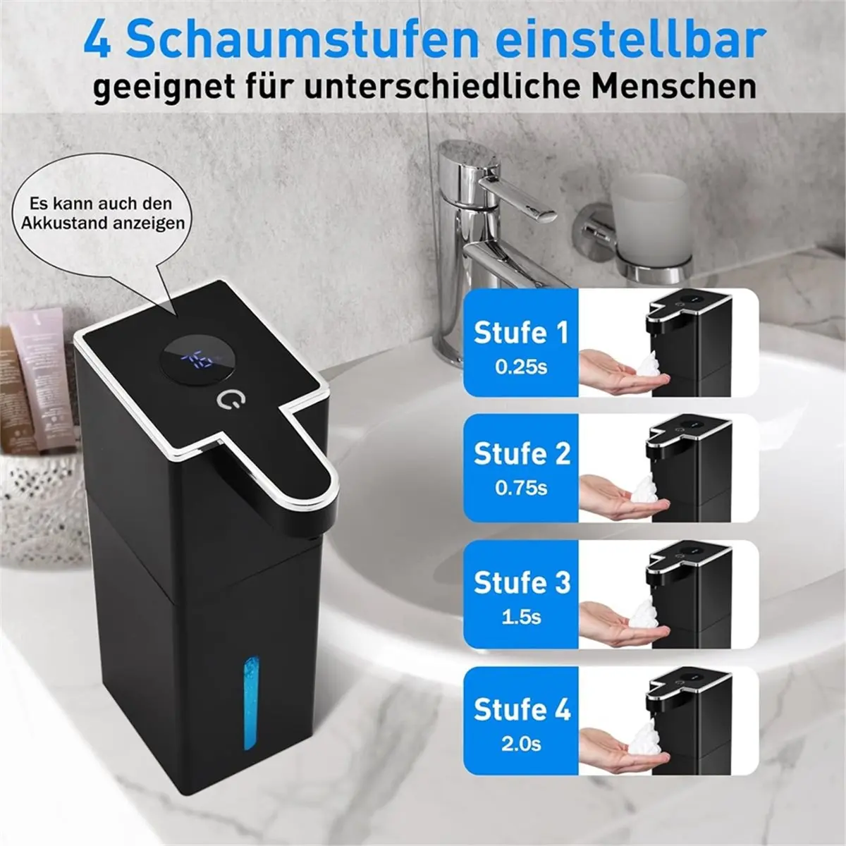 

WSFS 2-Pack Automatic Wall-Mounted Touchless Soap Dispensers Foam Soap Dispensers Sensor Powered, USB Rechargeable