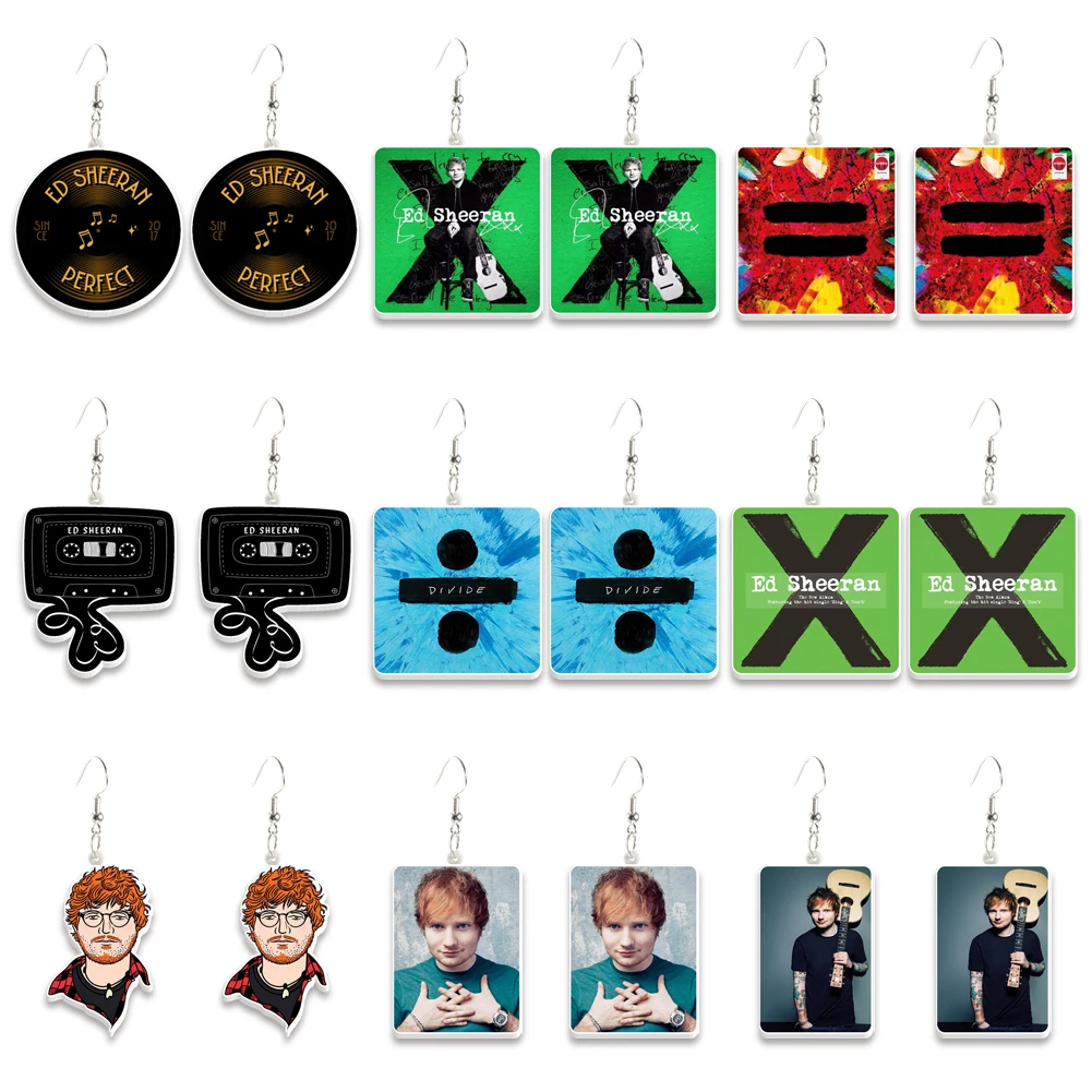 Star singer ed sheeran Earrings Big Long Dangle Drop Unique North America Animal Jewelry For Women Girls Kid Gift