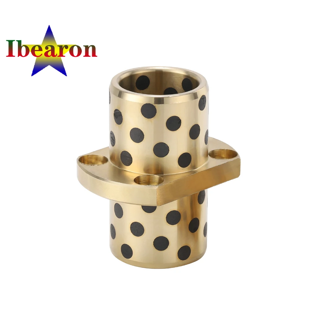 1PCS LMHC40L Middle Type Two Side Cut Flanged Linear Bearing Graphite Copper Sleeve Self-lubricating Oil Free Bushing 3D Printer