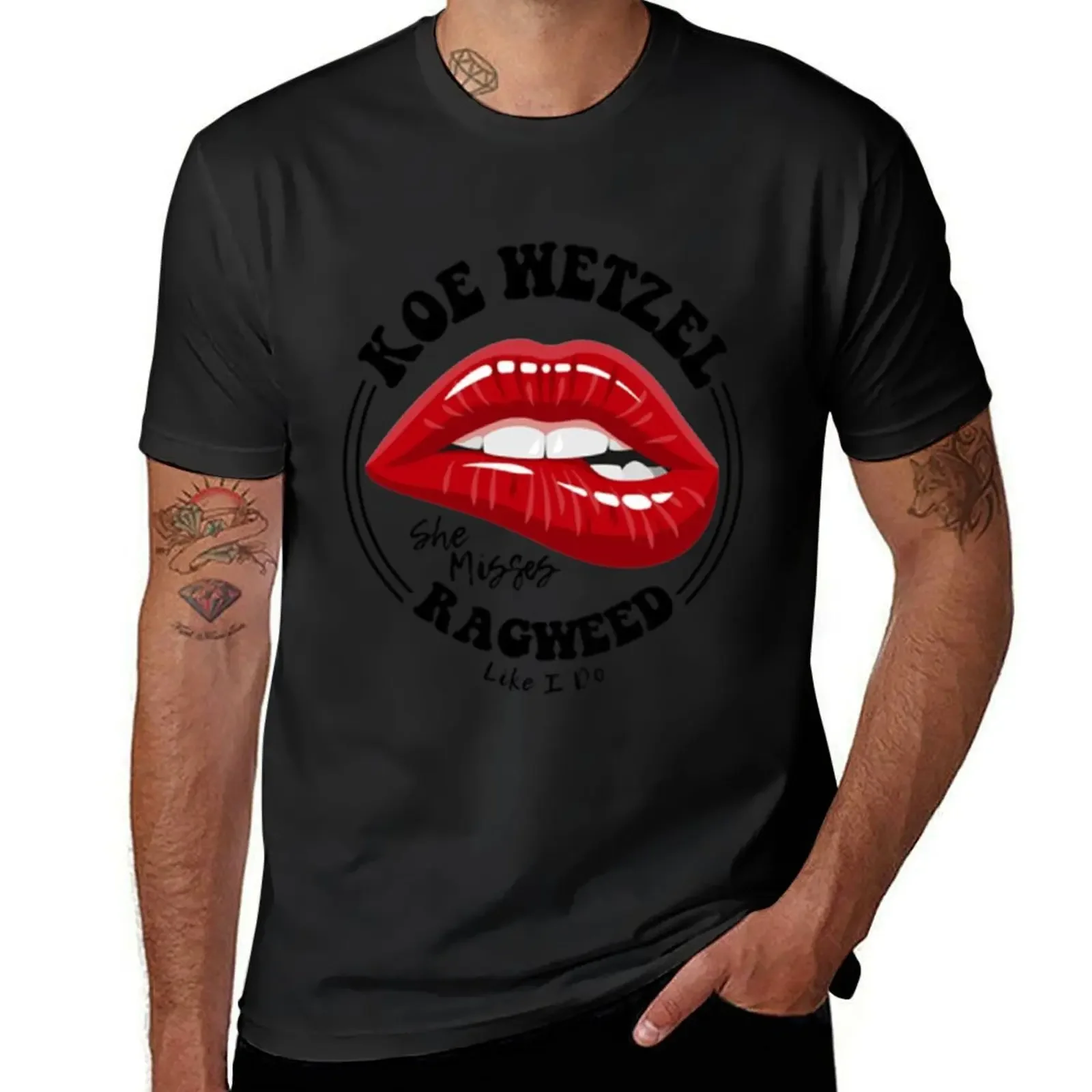 Koe Wetzel - She Misses Ragweed Like I Do T-Shirt cute clothes for a boy oversized quick-drying mens funny t shirts