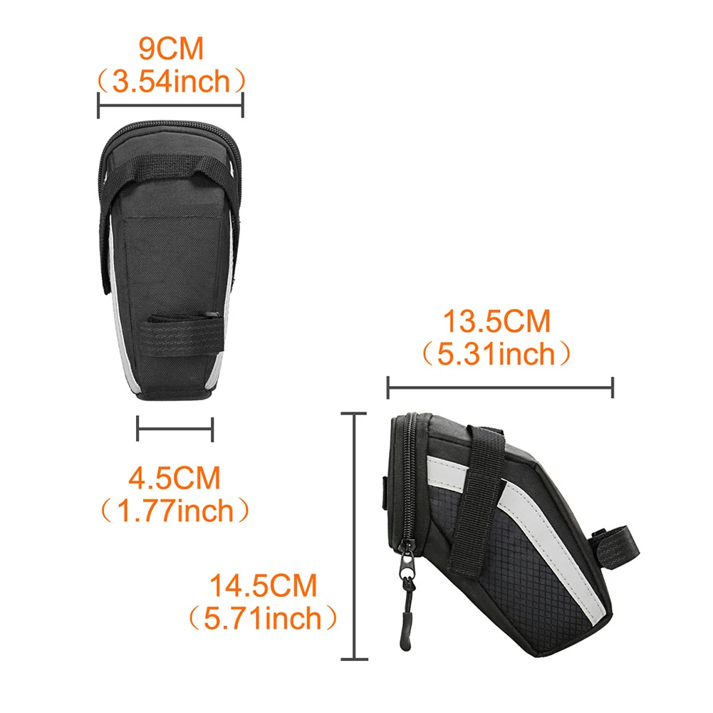 Bolsa de assento traseiro impermeável para bicicleta, sigilo forte, impermeável, à prova de choque, bicicleta Saddle Bag, acessórios de ciclismo