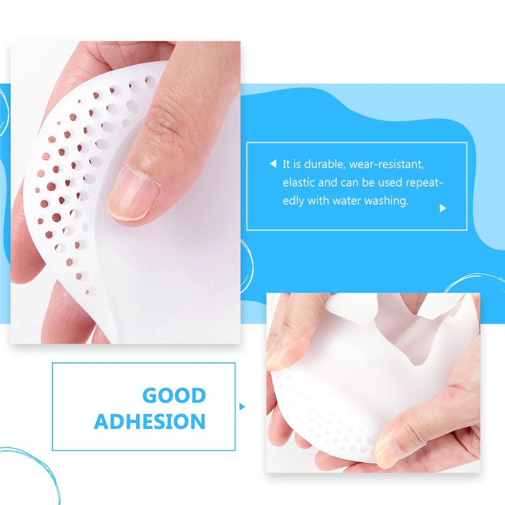 

2 Pairs Elastic Toe Pouches Silicone Plug Protective Cover Protector White Covers Miss