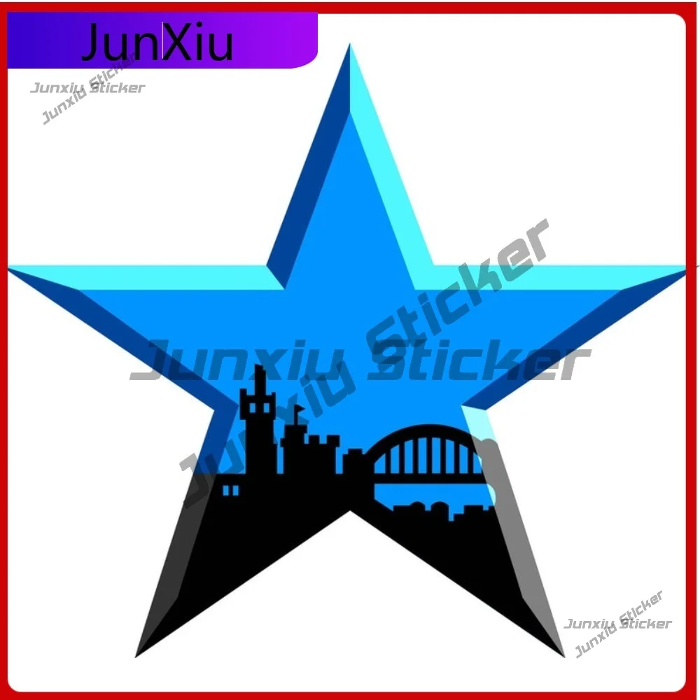 

Creative Stickers Vinyl Blue Star Shaped Newcastle Geordie Toon Army Window Car Laptop Van Decal Cool Tyneside Decoration