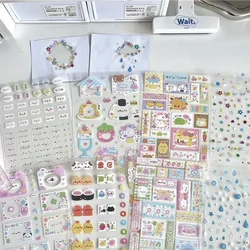 8pcs/set Kawaii Design Sticker for Kids Korean Cute Cartoon Animal Scrapbook Journal Sticker Lovely DIY Decor Stationery Sticker