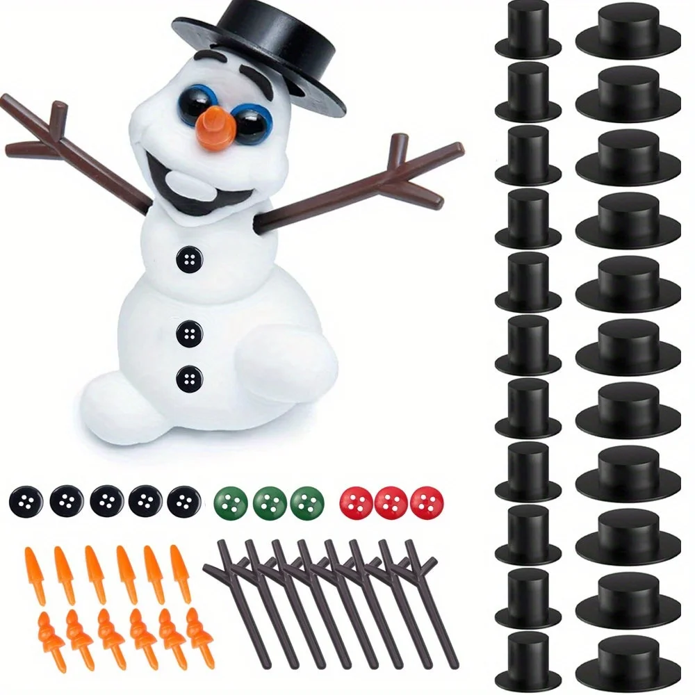14/28/42pcs Multiple Mixed Christmas Tree Decorations, Suitable for DIY Snowmen, Christmas Tree Decorations, and Accessories