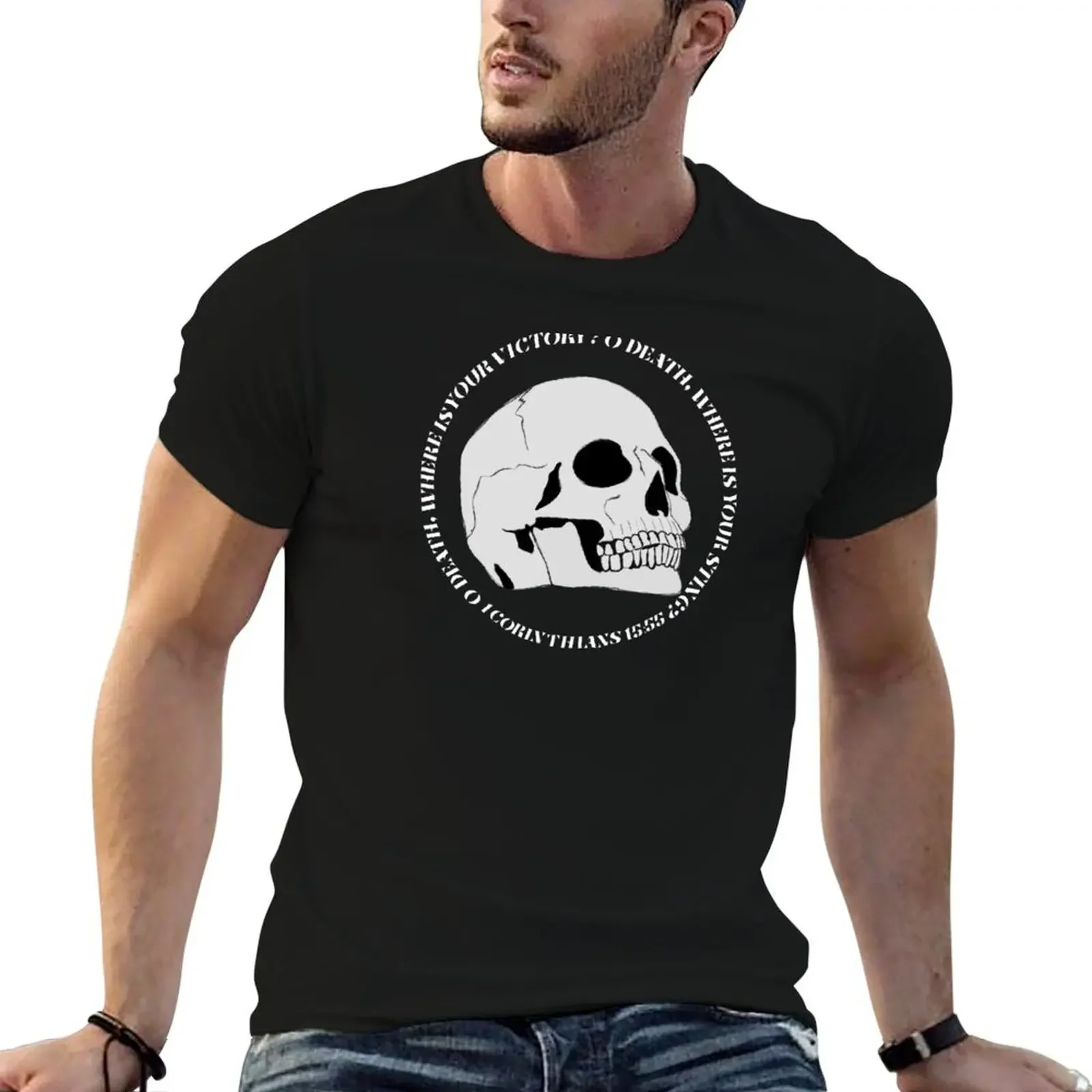 

1 Corinthians 15:55 T-Shirt funny meme t-shirts rapper graphic tees custom t-shirts mens big and tall t shirts