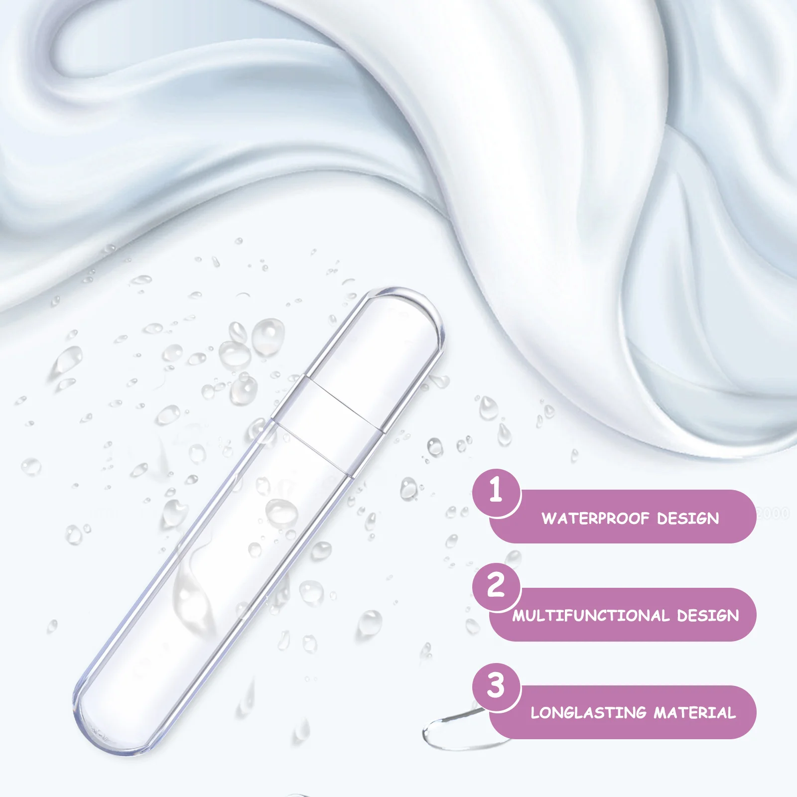 Estuche para pinzas para extensiones de pestañas, tubos de almacenamiento de plástico transparente, caja organizadora de viaje, soporte para tubos pequeños, contenedores para viales