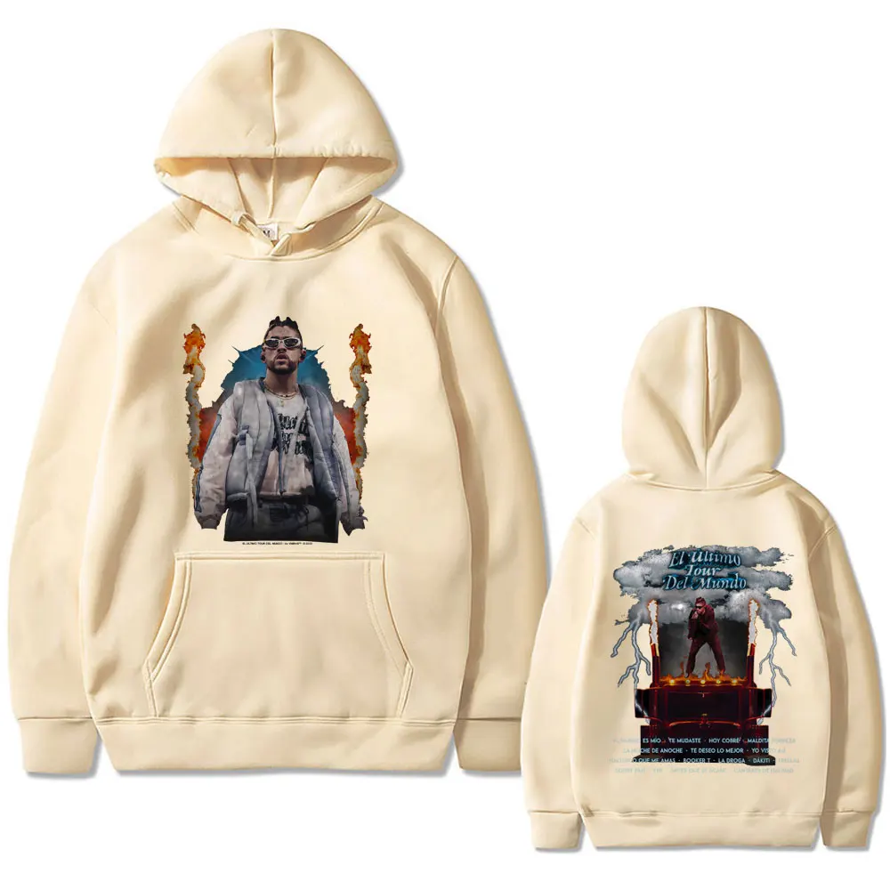 Limited Rapper Bad Bunny EL ULTIMO TOUR DEL MUNDO Graphic hoodie Men Women Clothing Hip Hop Fashion Pop Music Oversized hoodies