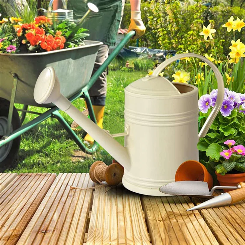 

AB46-2X Watering Can For Indoor Plants, Flower Watering Can Outdoor For House Plants Garden Flower, Indoor Long Spout,Beige