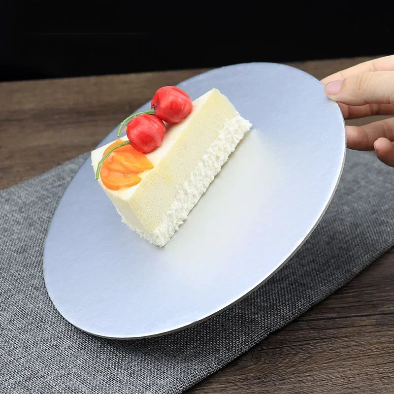 10Pcs Round Mousse Cake Boards Gold Silver Cardboard Cake Drums Disposable Cupcake Dessert Tray Card Gasket Cake Decorating Tool