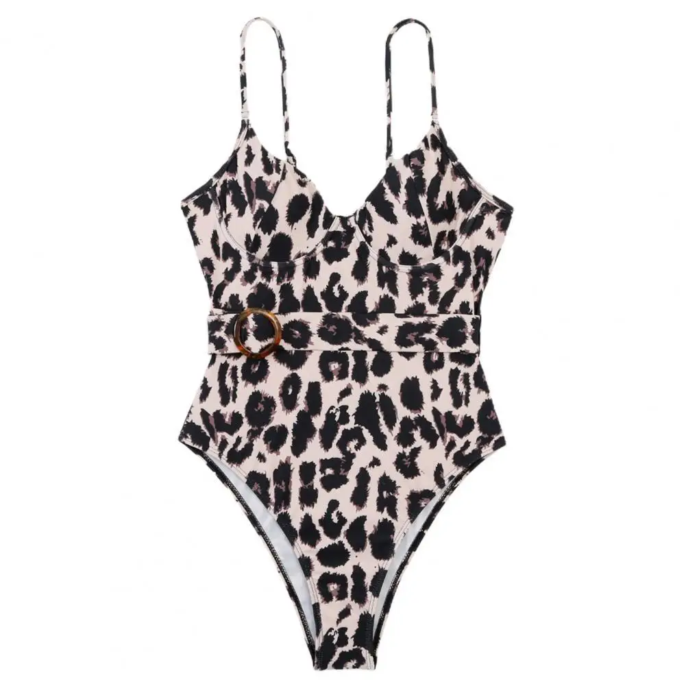 Costume da bagno Monokini Push-Up senza fili con cinturino regolabile leopardo Bikini da donna per spiaggia 2022 новинка