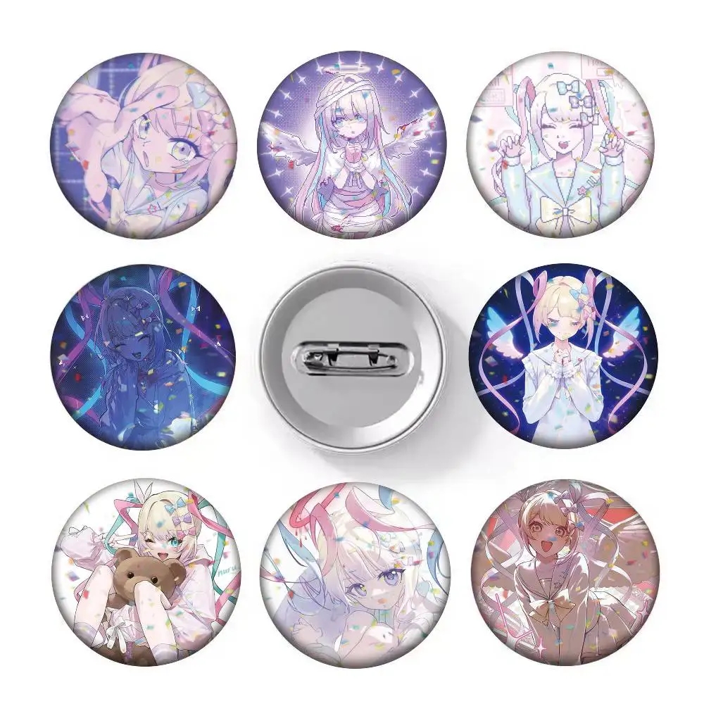 Needy girl Overload Kangel 25 32 44 58 75mm Badges Personalized Round Brooches Pins Accessory Gift