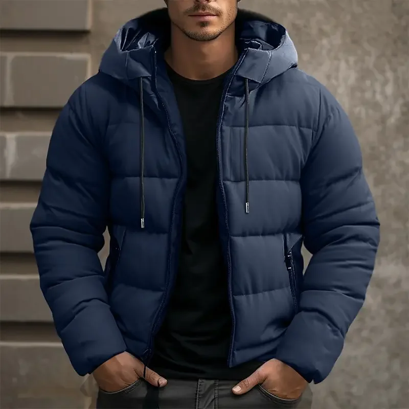 Mens winter jacket windbreaker jacket for warmth and cold resistance with zipper padding for leisure daily regular fashionable