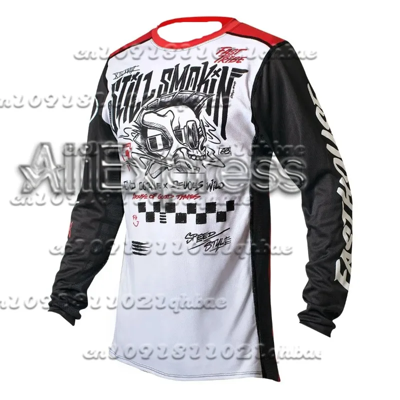 Новый летний мотоциклетный костюм с 3D принтом и длинными рукавами, дышащий, быстросохнущий, для горного велосипеда, внедорожный костюм, гоночный костюм, футболка